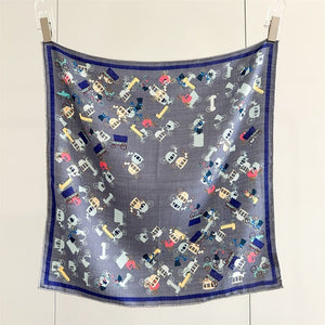 MaraSilk Pure Mulberry Silk-Wool Scarf - Square MS897 25" x 25" MS89702