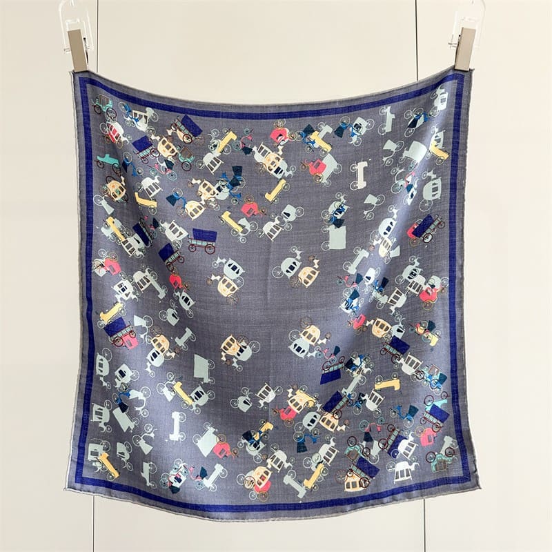 MaraSilk Pure Mulberry Silk-Wool Scarf - Square MS897 25" x 25" MS89702