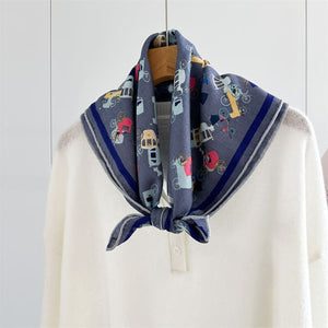 MaraSilk Pure Mulberry Silk-Wool Scarf - Square MS897