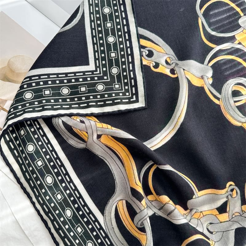 MaraSilk Pure Mulberry Silk-Wool Scarf - Square MS897
