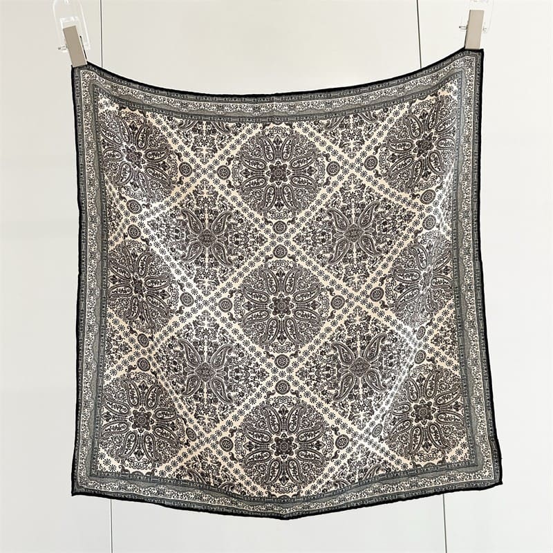 MaraSilk Pure Mulberry Silk-Wool Scarf - Square MS897 25" x 25" MS89706
