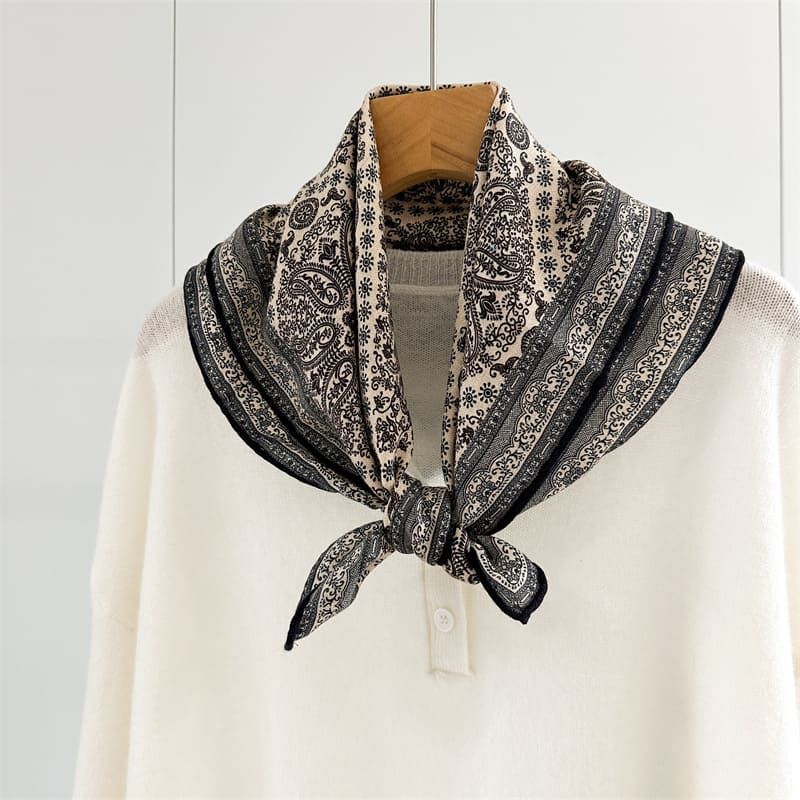 MaraSilk Pure Mulberry Silk-Wool Scarf - Square MS897