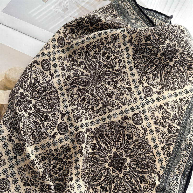 MaraSilk Pure Mulberry Silk-Wool Scarf - Square MS897