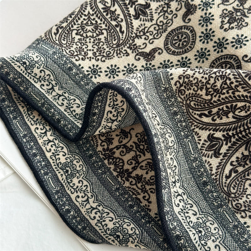 MaraSilk Pure Mulberry Silk-Wool Scarf - Square MS897