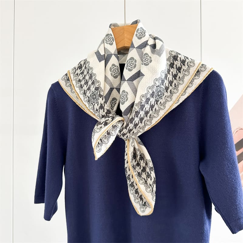 MaraSilk Pure Mulberry Silk-Wool Scarf - Square MS898 25" x 25" MS89801