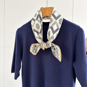 MaraSilk Pure Mulberry Silk-Wool Scarf - Square MS898