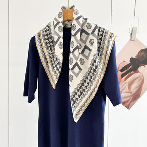 MaraSilk Pure Mulberry Silk-Wool Scarf - Square MS898
