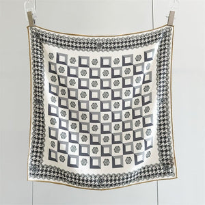 MaraSilk Pure Mulberry Silk-Wool Scarf - Square MS898