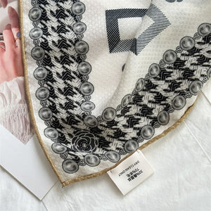 MaraSilk Pure Mulberry Silk-Wool Scarf - Square MS898