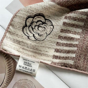 MaraSilk Pure Mulberry Silk-Wool Scarf - Square MS899