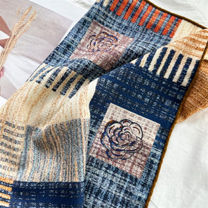 MaraSilk Pure Mulberry Silk-Wool Scarf - Square MS899