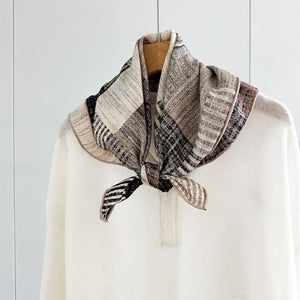 MaraSilk Pure Mulberry Silk-Wool Scarf - Square MS899