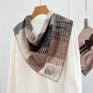 MaraSilk Pure Mulberry Silk-Wool Scarf - Square MS899