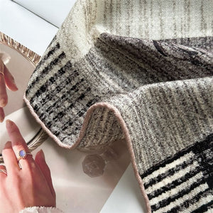 MaraSilk Pure Mulberry Silk-Wool Scarf - Square MS899