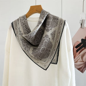 MaraSilk Pure Mulberry Silk-Wool Scarf - Square MS900