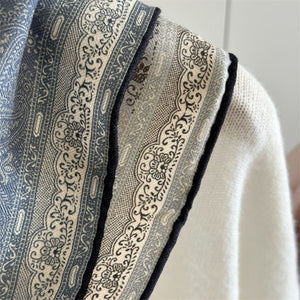 MaraSilk Pure Mulberry Silk-Wool Scarf - Square MS900