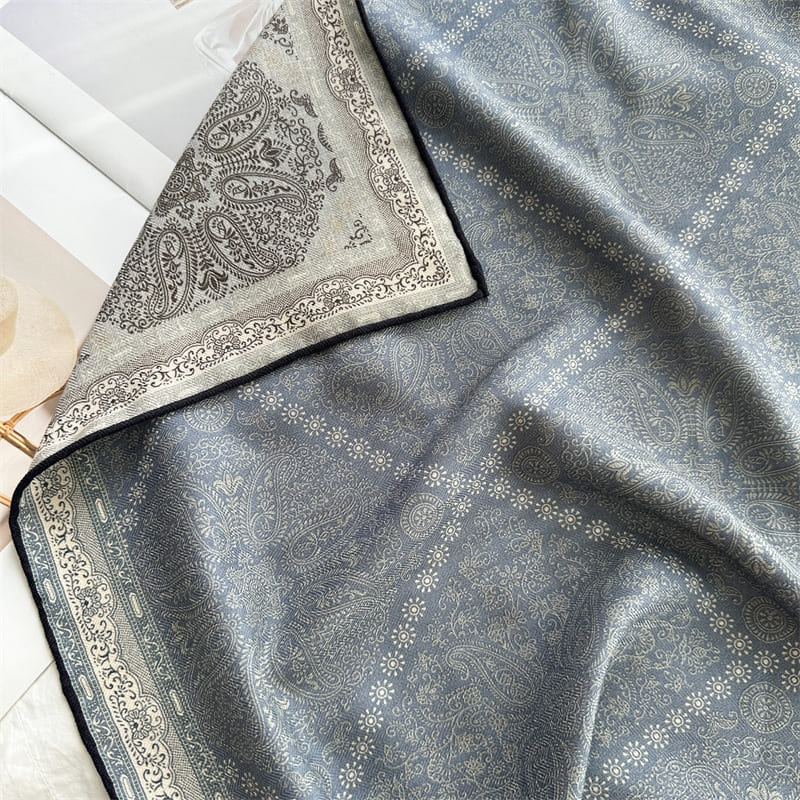 MaraSilk Pure Mulberry Silk-Wool Scarf - Square MS900