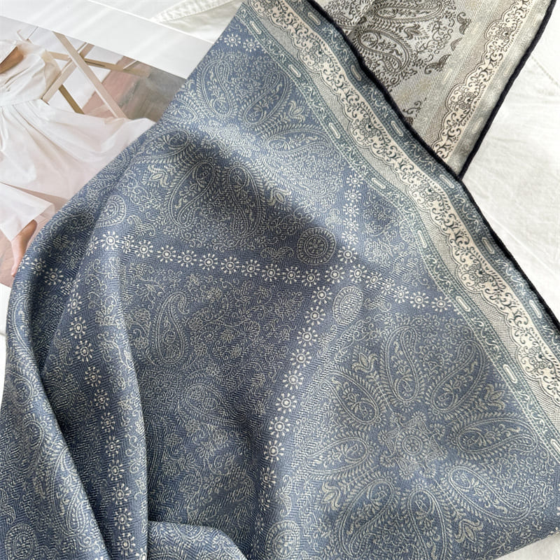MaraSilk Pure Mulberry Silk-Wool Scarf - Square MS900