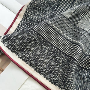MaraSilk Pure Mulberry Silk-Wool Scarf - Square MS901