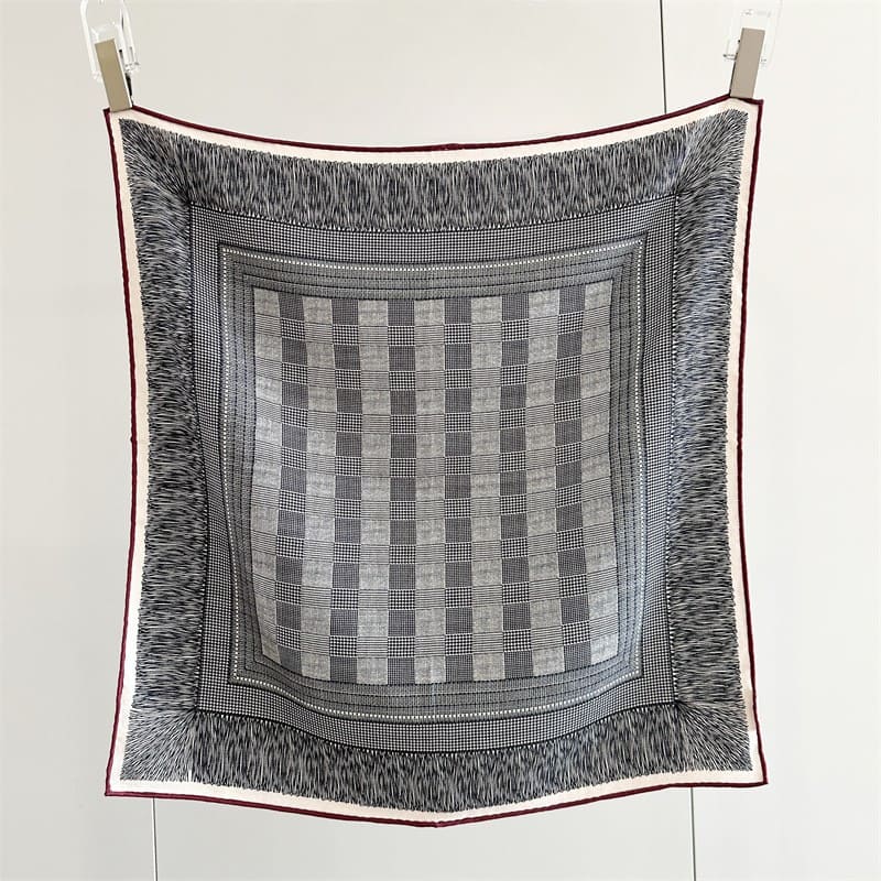 MaraSilk Pure Mulberry Silk-Wool Scarf - Square MS901