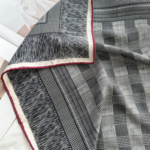 MaraSilk Pure Mulberry Silk-Wool Scarf - Square MS901