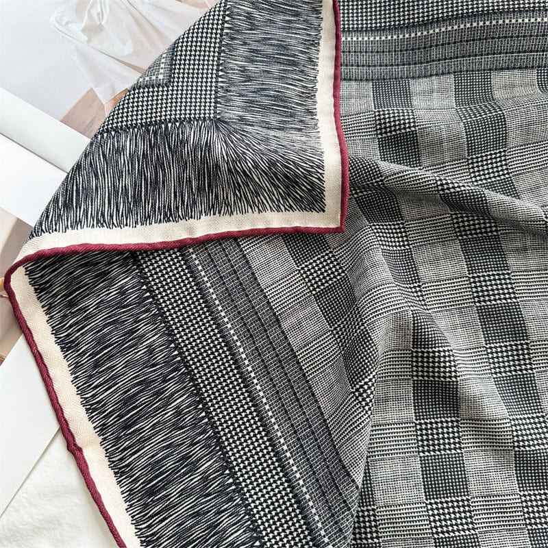 MaraSilk Pure Mulberry Silk-Wool Scarf - Square MS901