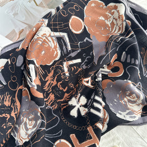 MaraSilk Pure Mulberry Silk-Wool Scarf - Square MS902