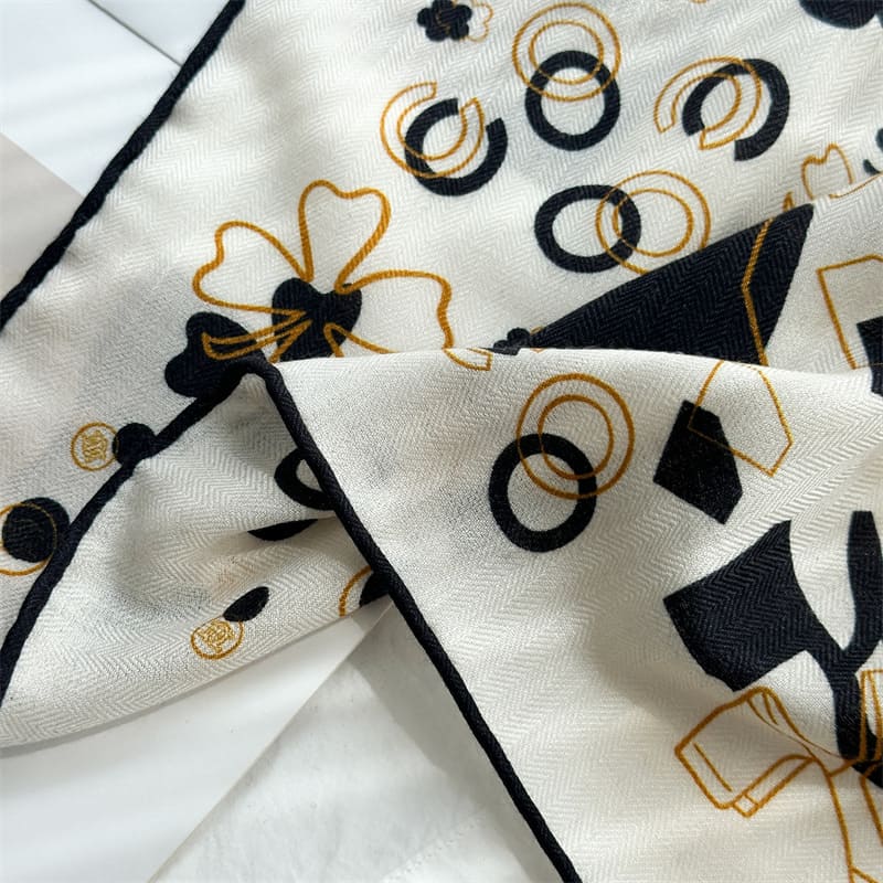 MaraSilk Pure Mulberry Silk-Wool Scarf - Square MS903