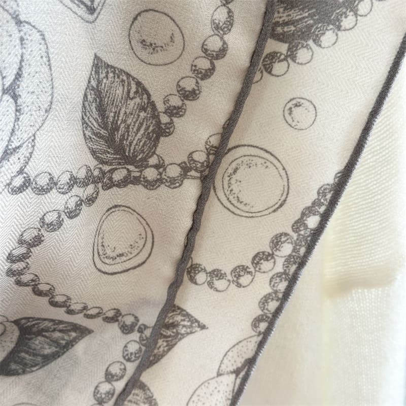MaraSilk Pure Mulberry Silk-Wool Scarf - Square MS904