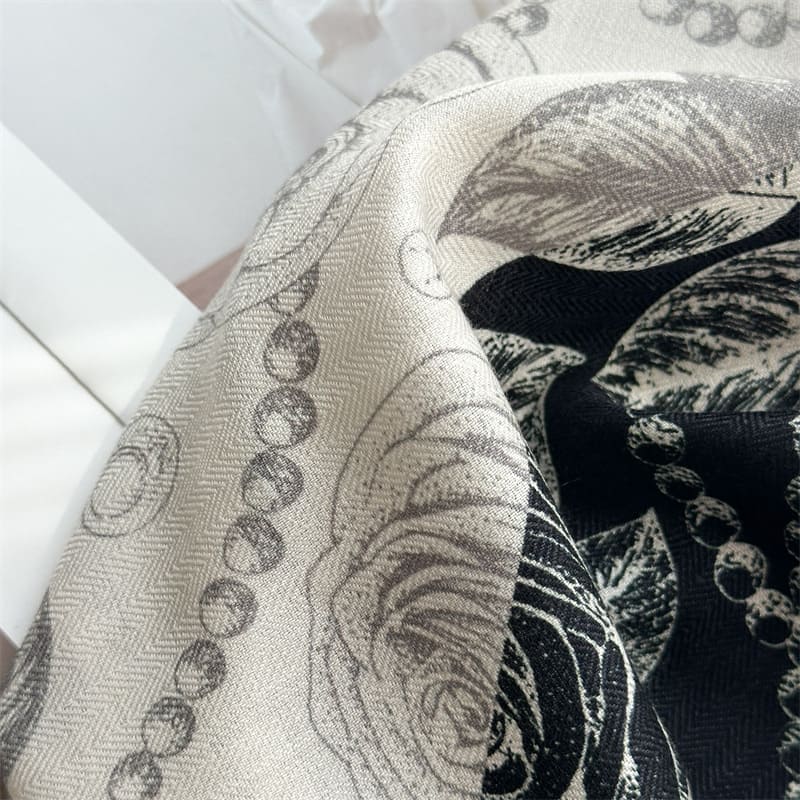 MaraSilk Pure Mulberry Silk-Wool Scarf - Square MS904