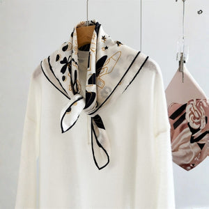 MaraSilk Pure Mulberry Silk-Wool Scarf - Square MS904