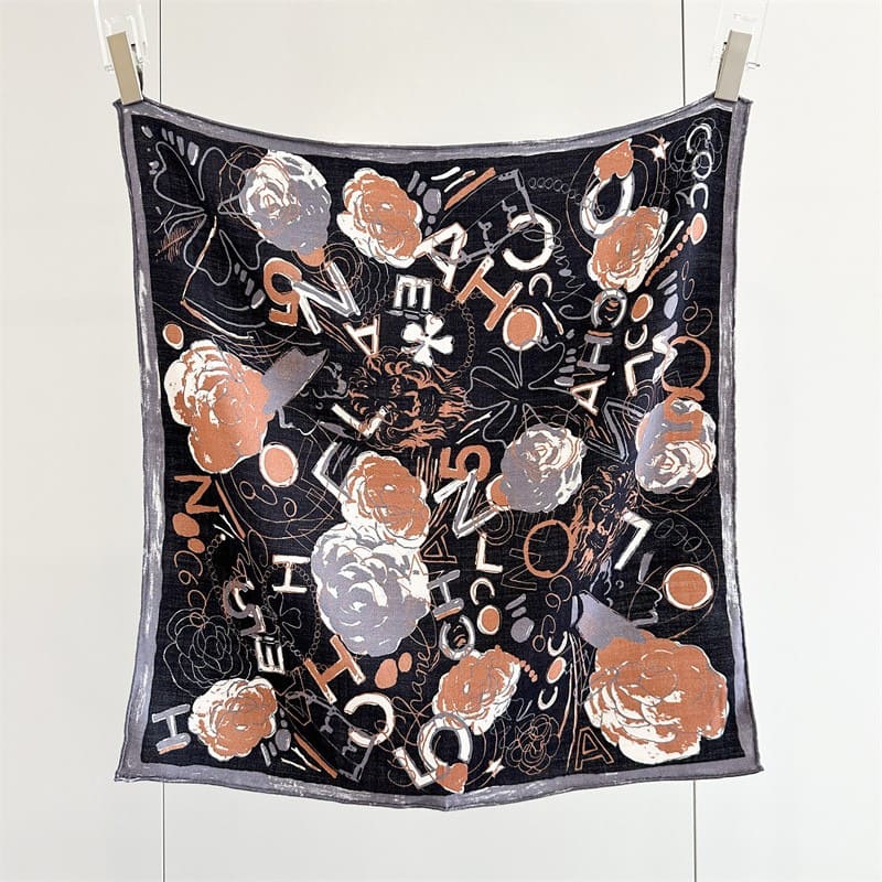 MaraSilk Pure Mulberry Silk-Wool Scarf - Square MS904 25" x 25" MS90403