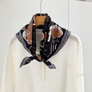 MaraSilk Pure Mulberry Silk-Wool Scarf - Square MS904