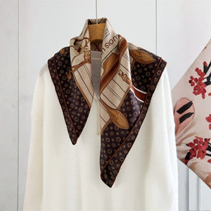 MaraSilk Pure Mulberry Silk-Wool Scarf - Square MS904