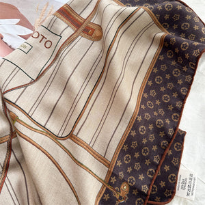 MaraSilk Pure Mulberry Silk-Wool Scarf - Square MS904
