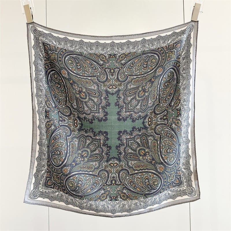 MaraSilk Pure Mulberry Silk-Wool Scarf - Square MS904 25" x 25" MS90405