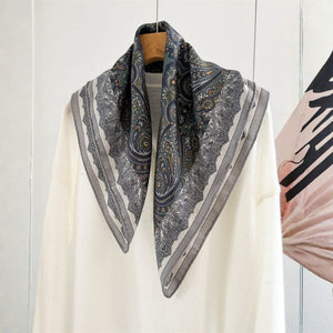 MaraSilk Pure Mulberry Silk-Wool Scarf - Square MS904
