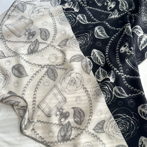 MaraSilk Pure Mulberry Silk-Wool Scarf - Square MS904