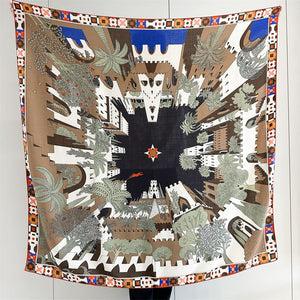 MaraSilk Pure Mulberry Silk-Wool Scarf - Square MS986 53" x 53" MS98601
