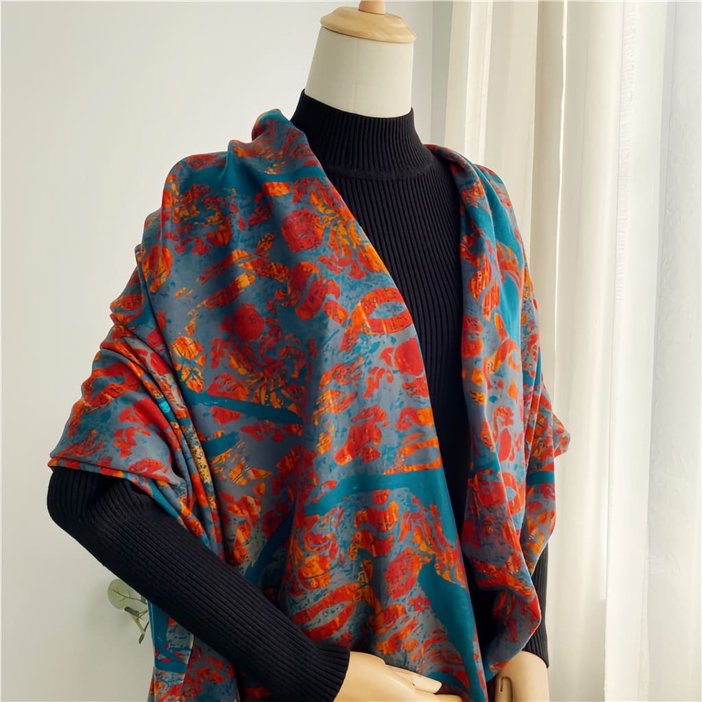 MaraSilk Pure Wool Scarf - Oblong MS818