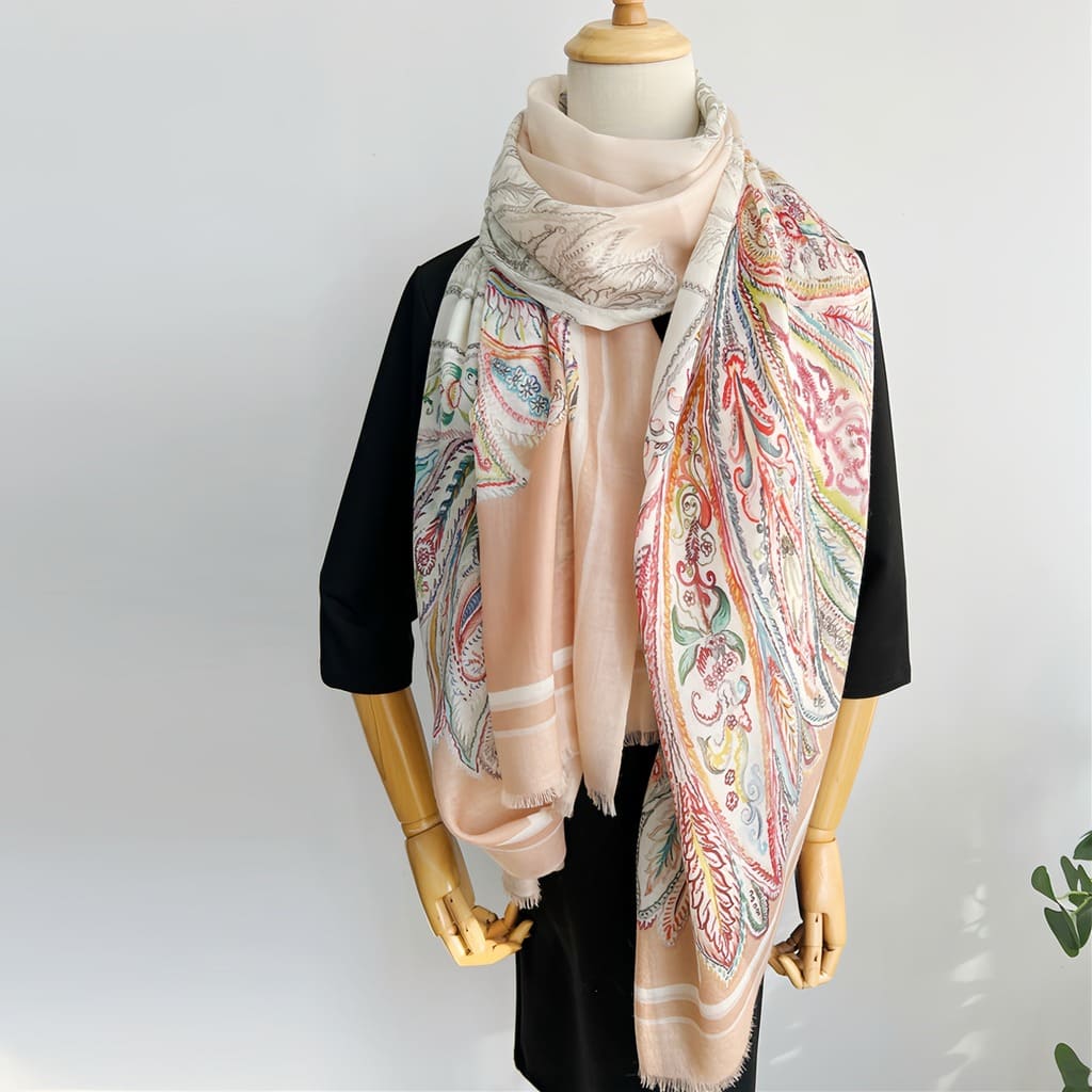 MaraSilk Pure Wool Scarf - Oblong MS819