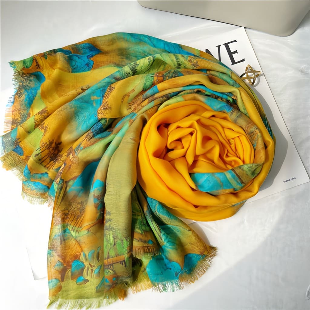 MaraSilk Pure Wool Scarf - Oblong MS834
