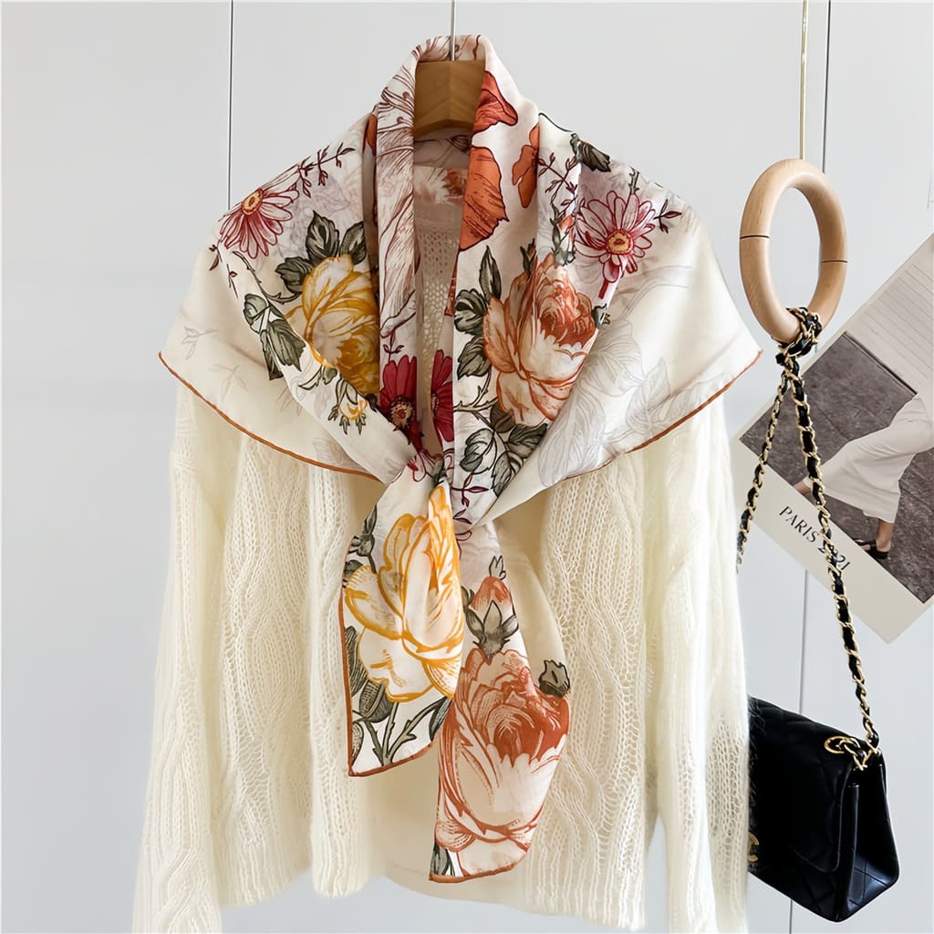 MaraSilk Pure Wool Scarf - Square MS816