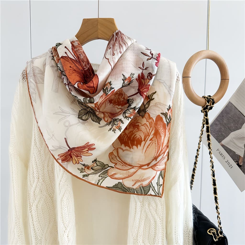 MaraSilk Pure Wool Scarf - Square MS816