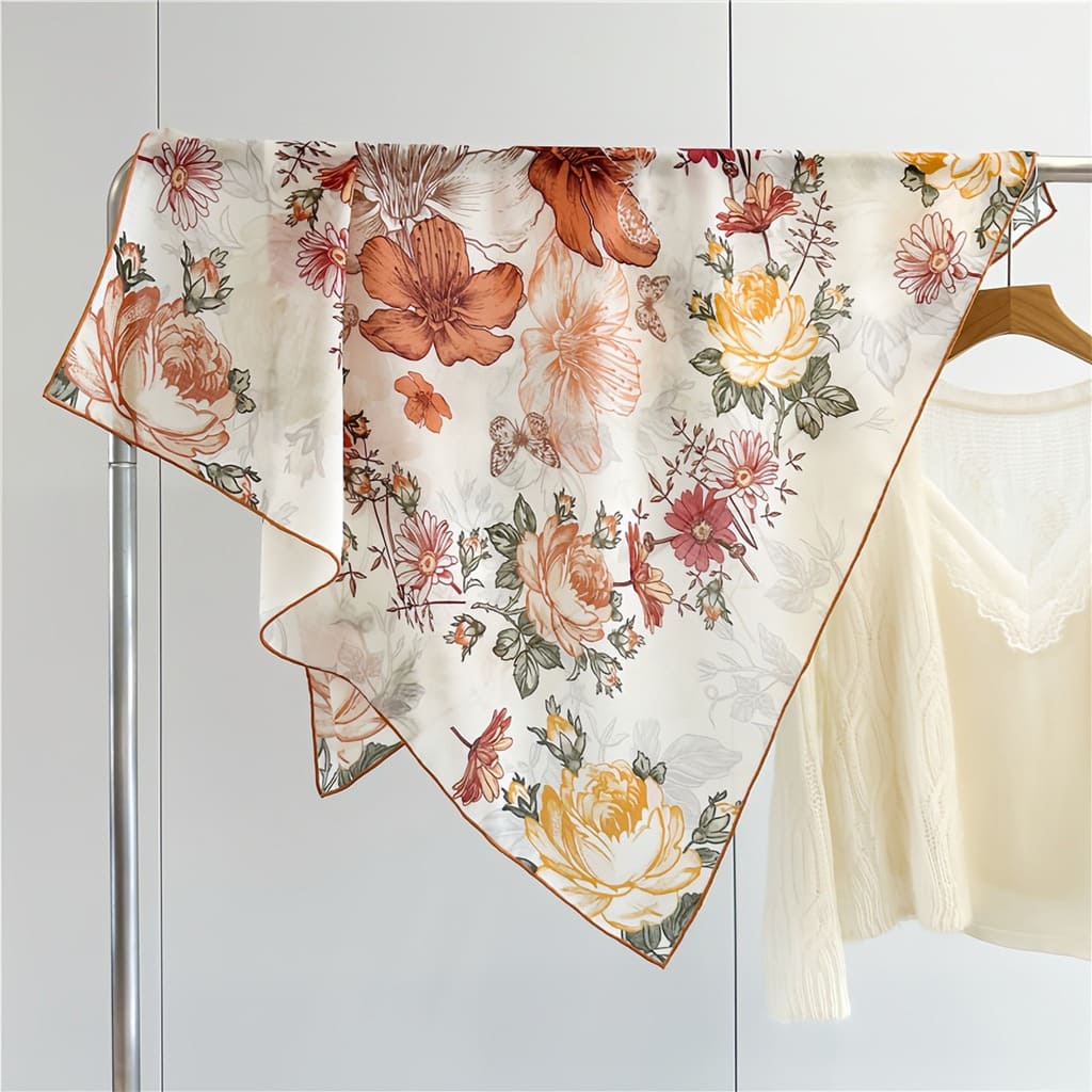 MaraSilk Pure Wool Scarf - Square MS816