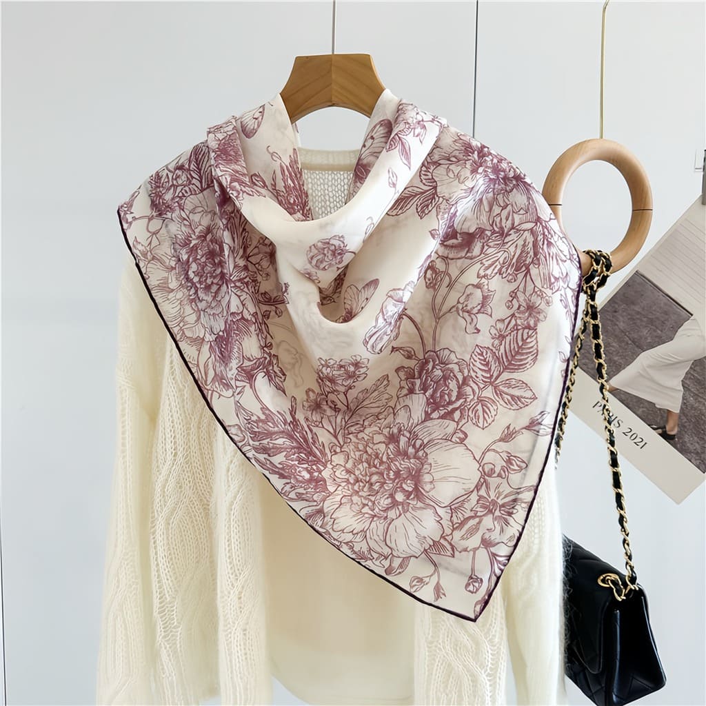 MaraSilk Pure Wool Scarf - Square MS816