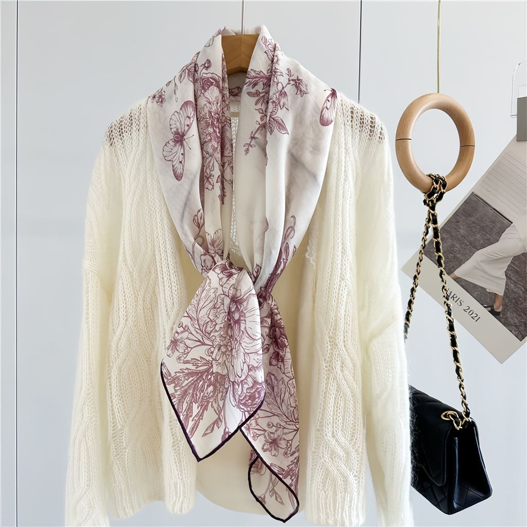 MaraSilk Pure Wool Scarf - Square MS816