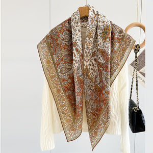 MaraSilk Pure Wool Scarf - Square MS816