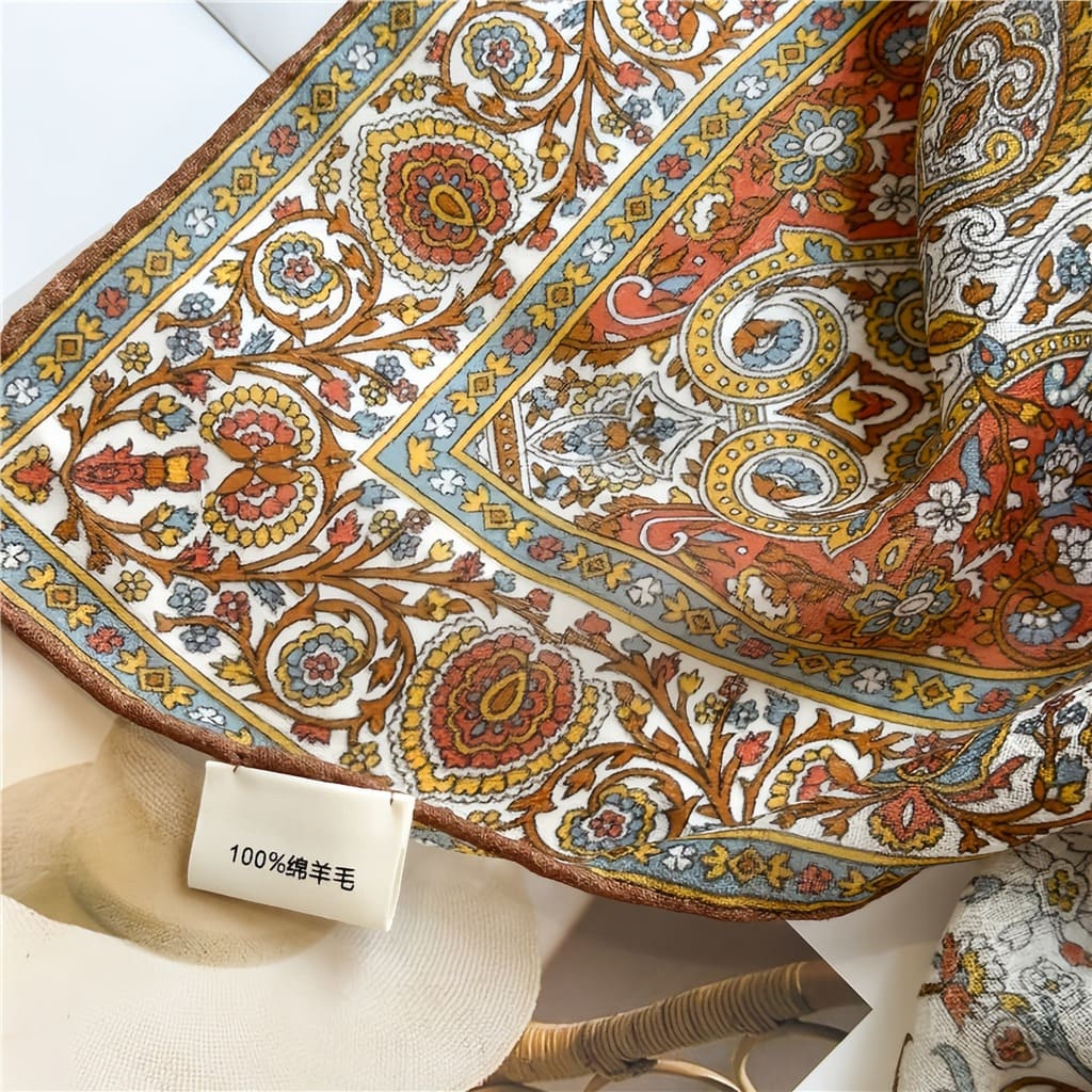 MaraSilk Pure Wool Scarf - Square MS816