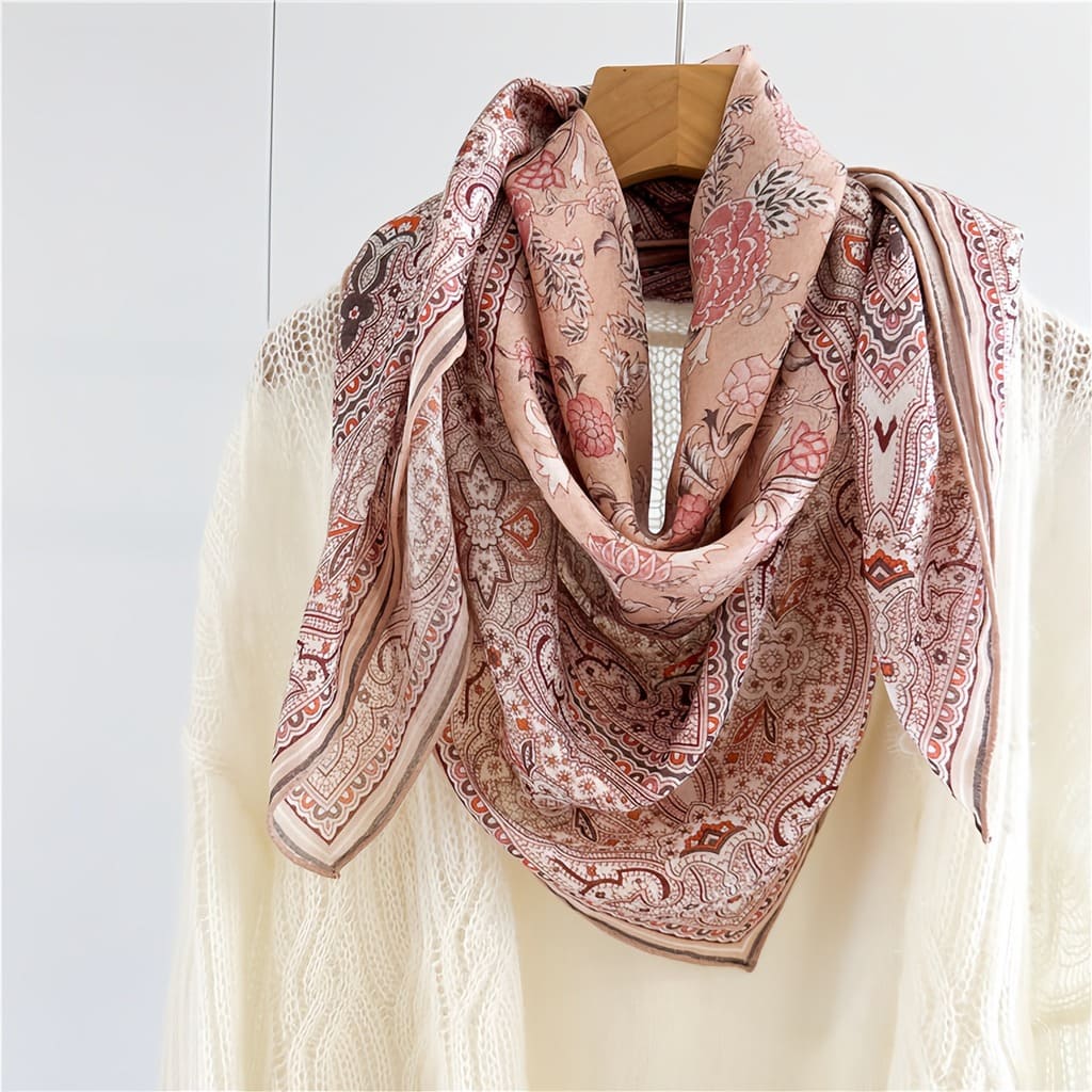 MaraSilk Pure Wool Scarf - Square MS816